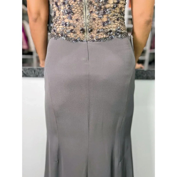 NWT Monique Lhuillier Gray Luxury Pageant Formal Gown $5995 - Picture 10 of 15
